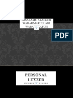 PERSONAL LETTERS