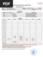 Comprobante de Inscripcion Asignatura
