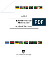 Junior Secondary Mathematics: Algebraic Processes