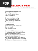 Tarde Demais - Letra - 3 Na Massa 