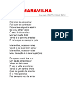 Maravilha - Letra Da Música