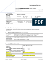 Laboratory Manisa Test Report Surface Inspection: 1. General Data