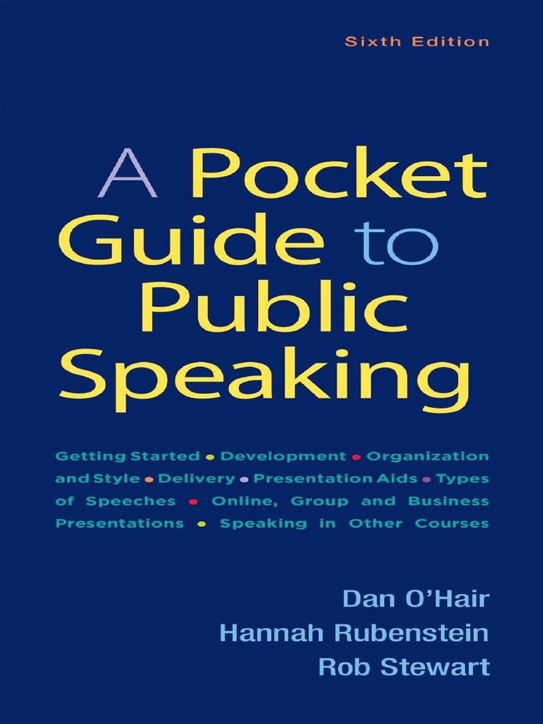 A Pocket Guide To Public Speaking 6th Edition PDF Public Speaking
