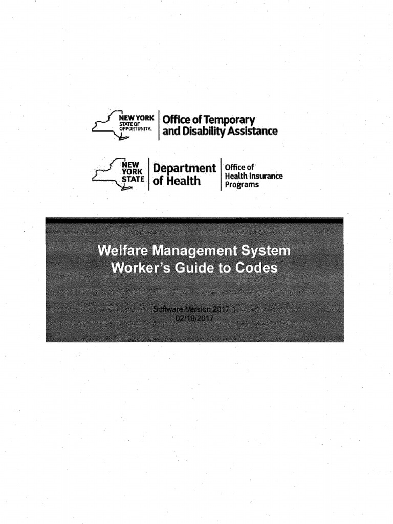 NYS Welfare Management System Guide | PDF | Supplemental Nutrition ...