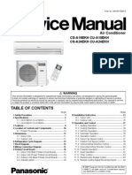 Panasonic Cs-A18ekh Cs-A24ekh Cu-A18ekh Cu-A24ekh Air Conditioners Service Repair Manual FREE DOWNLOAD!