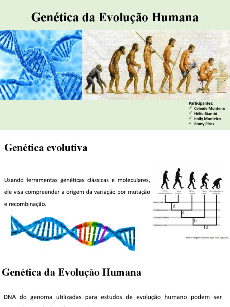 Genetica Da Evolucao Humana Final | PDF | Genética | Evolução