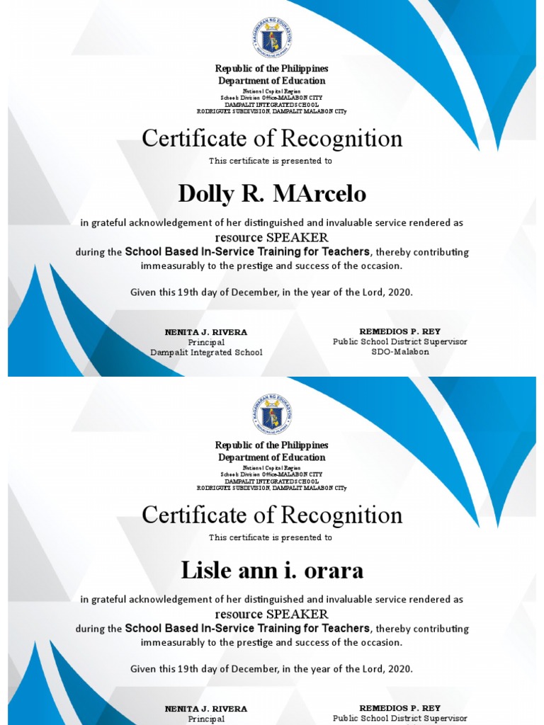 Inset Certificate 2020 | PDF | Further Education