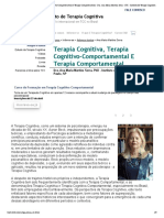 Terapia Cognitiva, Terapia Cognitivo-Comportamental e Terapia Comportamental - Dra. Ana Maria Martins Serra - ITC - Instituto de Terapia Cognitiva