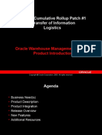 11.5.10 Cumulative Rollup Patch #1 Transfer of Information Logistics