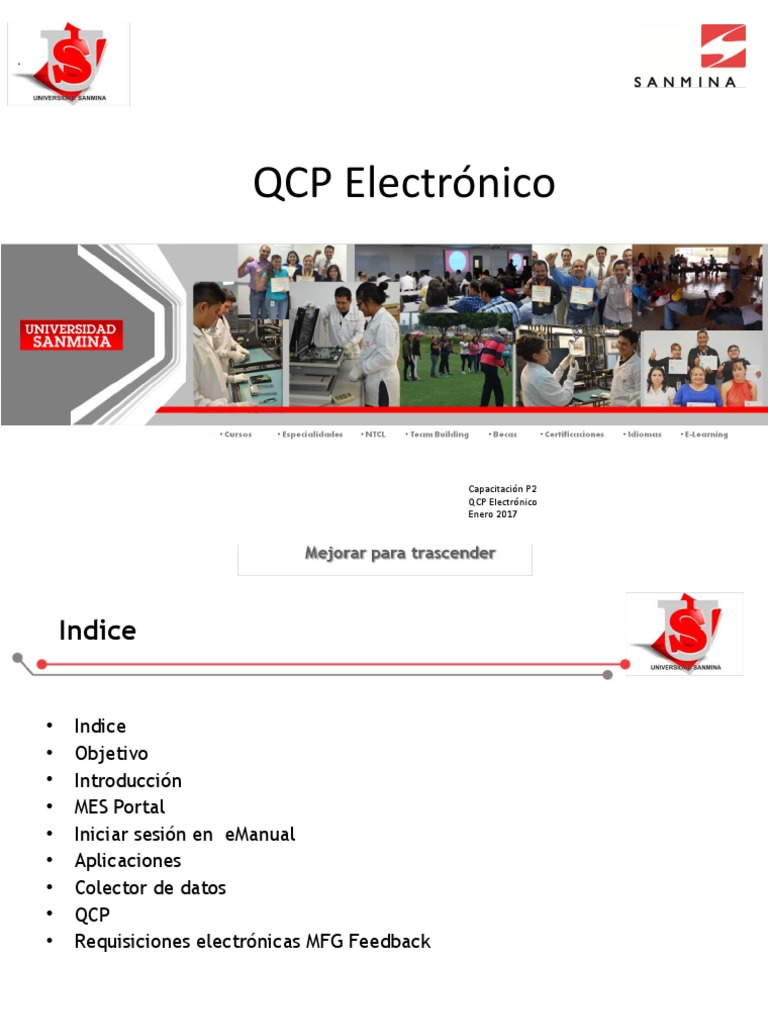 Uso del QCP Electrónico en Capacitación | PDF | Software de la ...
