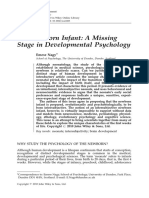 The Newborn Infant: A Missing Stage in Developmental Psychology