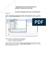 Panduan Eksport Data Bagi Pengguna Microsoft Office Excel 2007