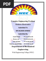 Complex Engineering Problem Modern Electronics: Submitted To Sir Salman Ahmad Submitted by