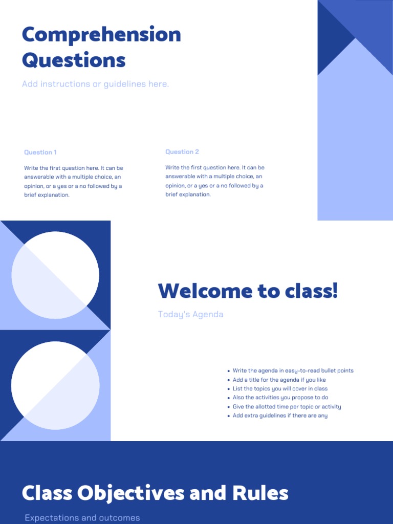 Comprehension Questions: Add Instructions or Guidelines Here | PDF ...