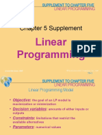 Chapter 5 Supplement: Linear Programming