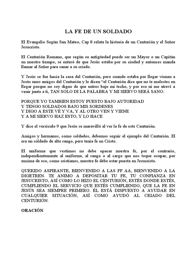 La Fe Del Centurión | PDF | Jesús | Dios, image size:768x1024
