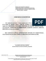 Constancia de Inscripcion, Yohanny Lilibeth Acosta Sarmiento Del 07-10-2020