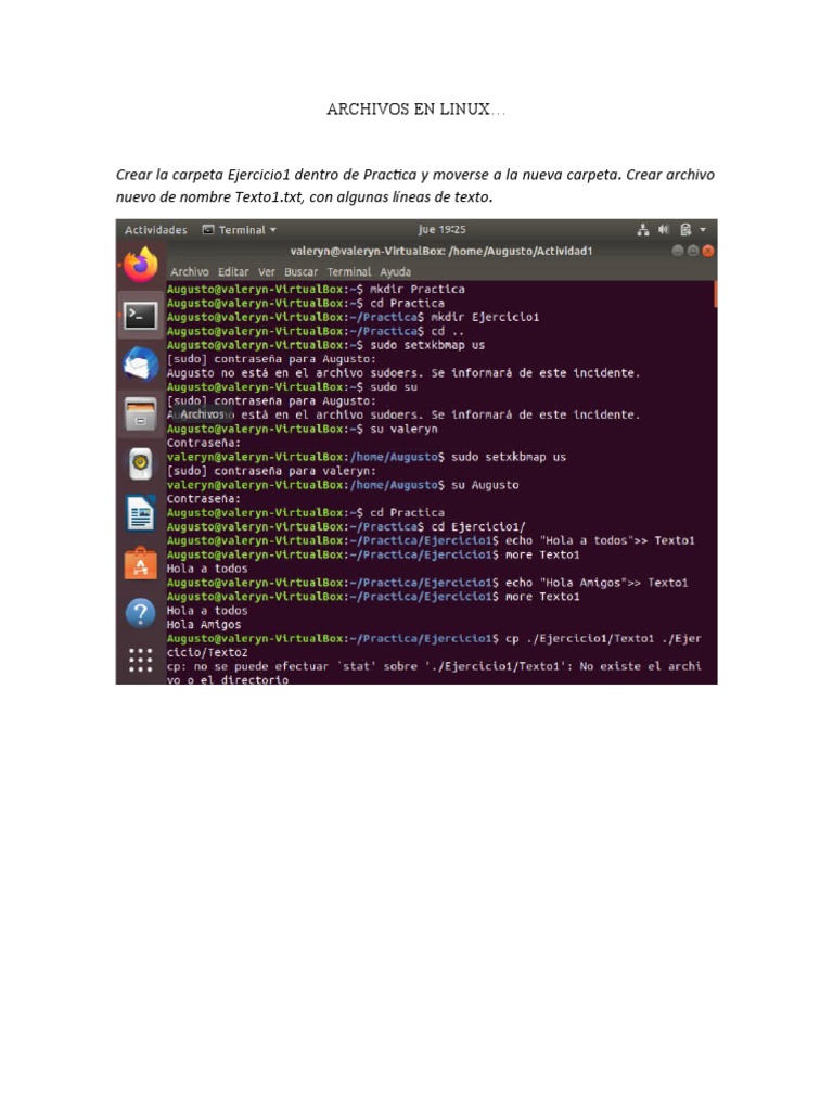 Crear y gestionar archivos en Linux | PDF | Ciencia y matemáticas ...