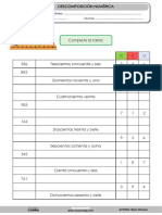 Tabla Descomposicion Numerica