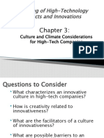 Marketing - HighTech - 3e - ch03 Culture and Climate Considerations For High Tech Firms