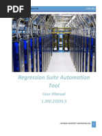 Regression Tool User Manual 2019-03-01