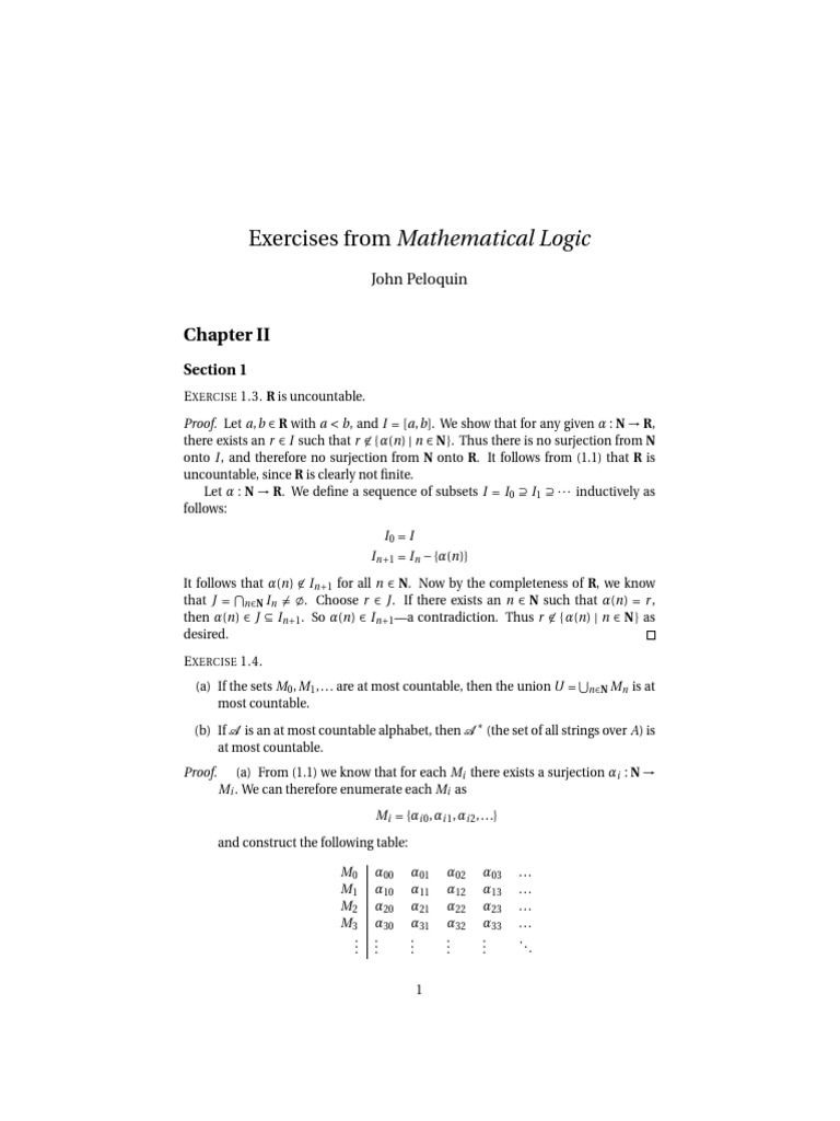 Ebbinghaus Mathematical Logic Exercises | PDF | Interpretation (Logic ...