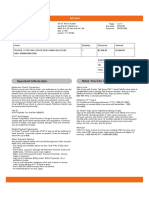 News You Can Use Important Information: Items Quantity Unit Price Amount