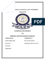 Dharmashastra National Law University Project on Primary and Secondary Evidence