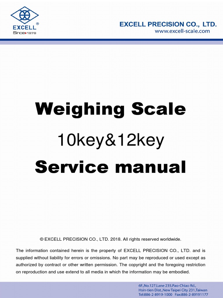 Weighing Scale Service Manual: 10key&12key | PDF | Rechargeable Battery ...