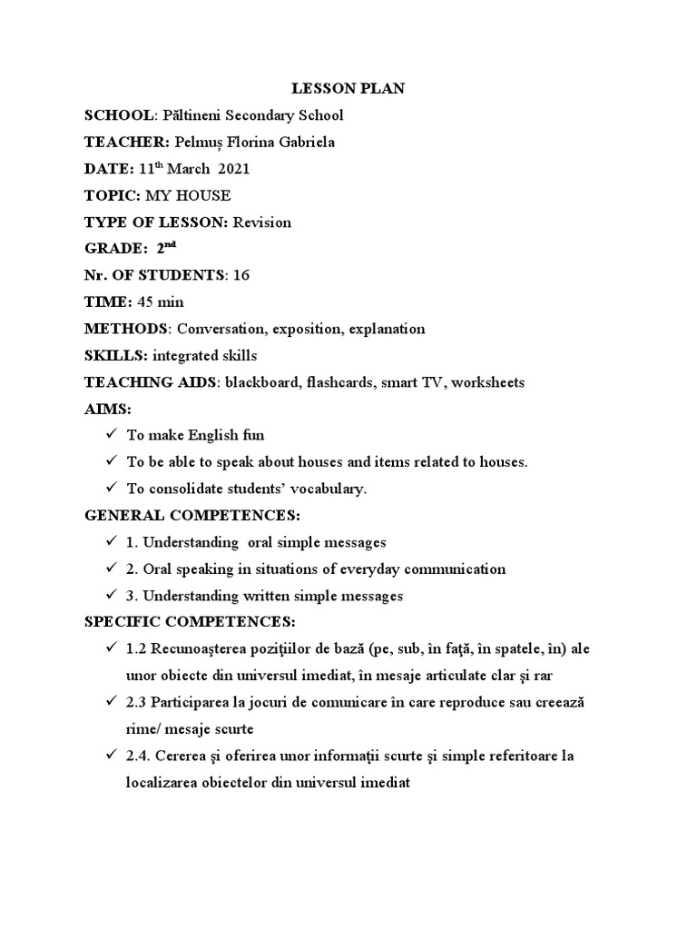 Lesson Plan 2 11 TH March 2021 | PDF | Human Communication | Human Nature