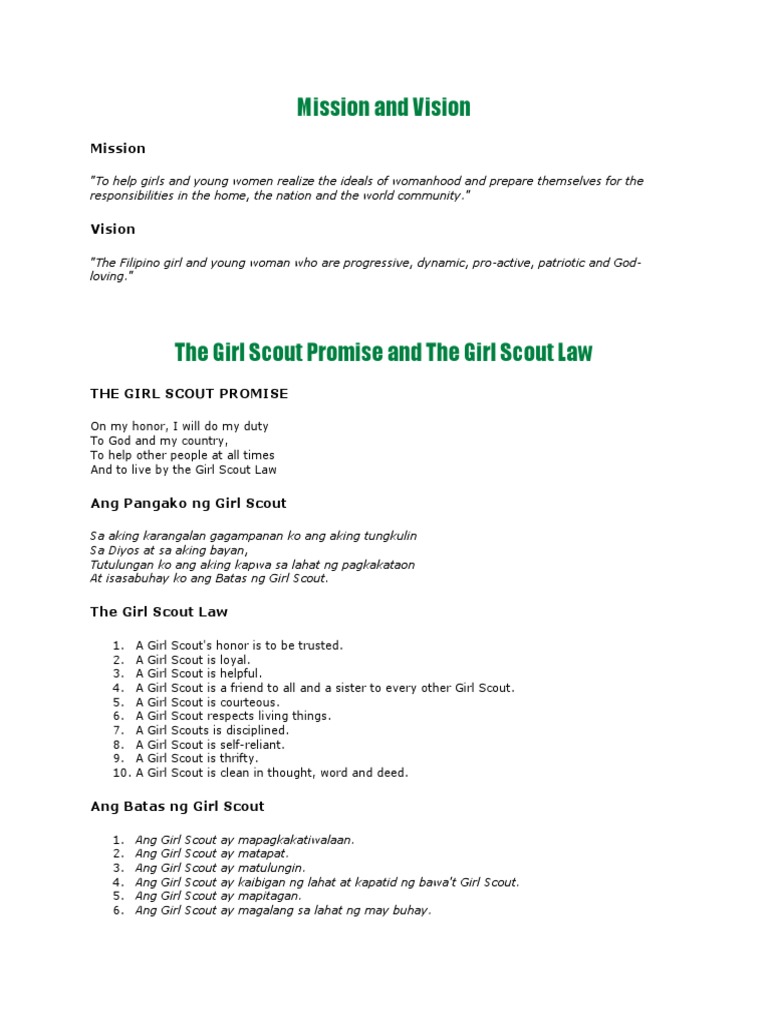 Mission and Vision of GSP | PDF | Self-Improvement | Wellness