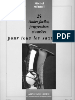 25 Études Faciles, Progressive Et Variée - Michel Mériot