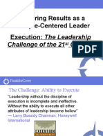 Delivering Results As A Principle-Centered Leader Execution: The Leadership