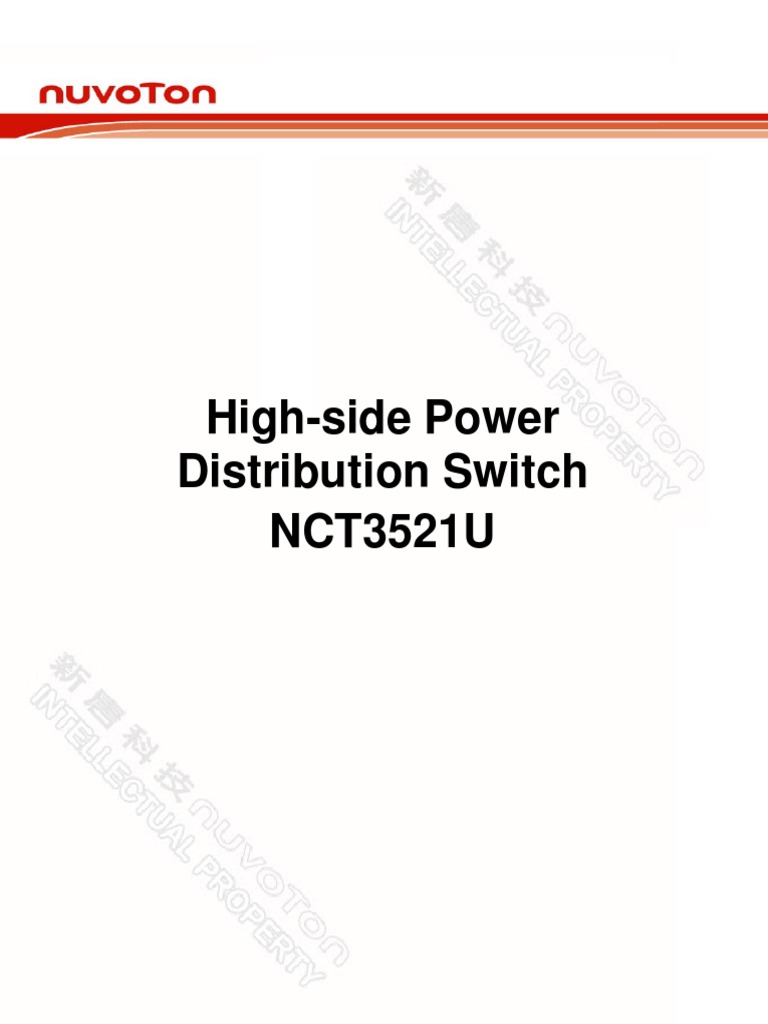 Guide to the NCT3521 HighSide Power Distribution Switch Key Features