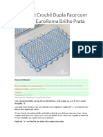 Tapete de Crochê Dupla Face Com Barbante EuroRoma Brilho Prata