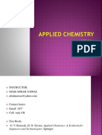APPLIED CHEMISTRY Lecture 1