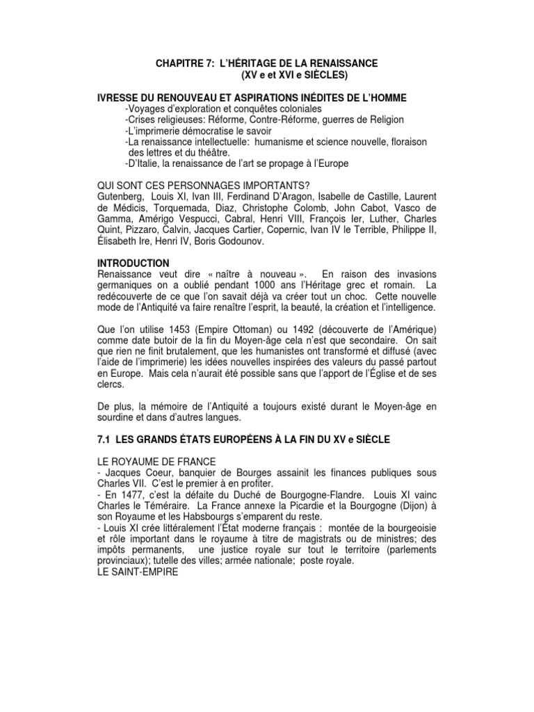 histoire de l europe chap7 pdf martin luther anglicanisme