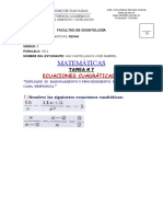 UG Matemáticas tarea ecuaciones cuadráticas