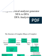 A Typical Lexical Analyzer Generator Nfa To Dfa DFA Analysis