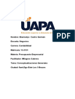 Tarea 1 Presupuesto Empresarial