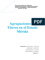 Agrupaciones de Títeres en el Estado Mérida