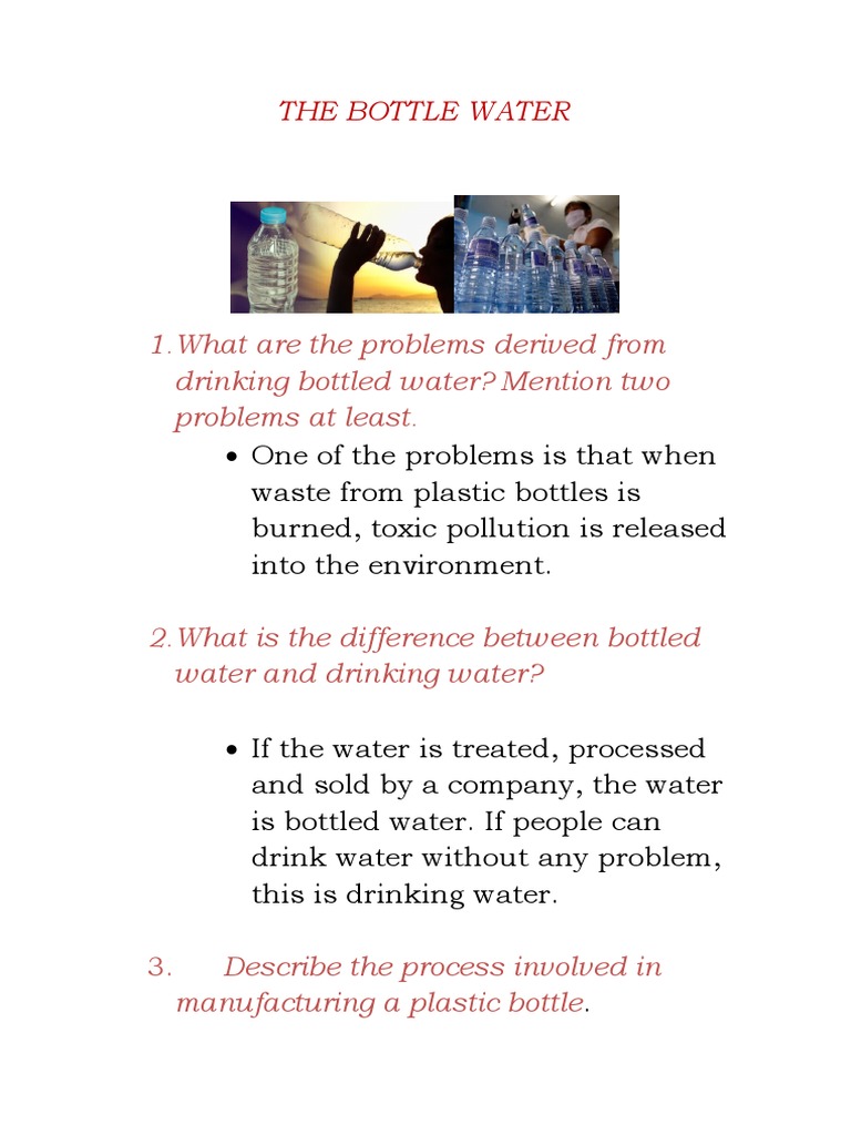 Issues and Solutions for Bottled Water | PDF | Home & Garden | Wellness