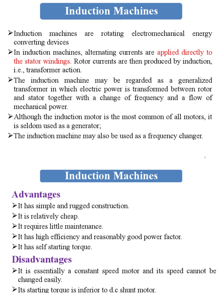 Induction Machines: Principles and Performance | PDF | Electric Motor ...