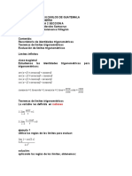 1.5, 1.6 Límites Trigonométricos y Límites Infinitos