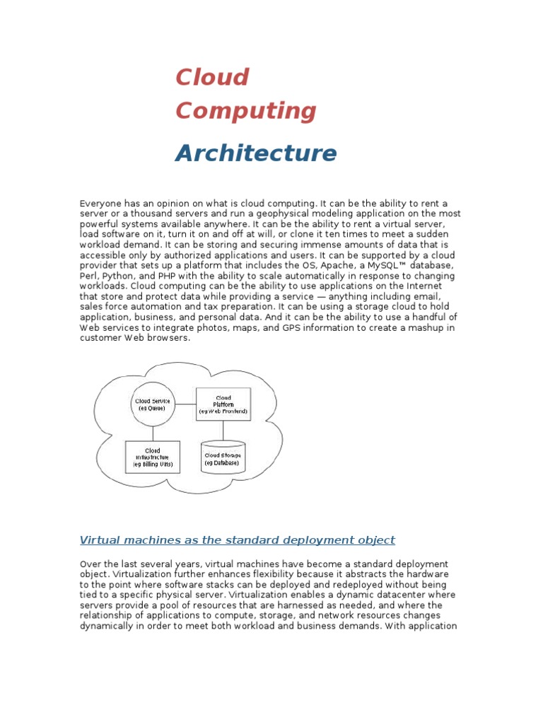 Cloud Computing: Architecture | PDF | Scalability | Cloud Computing
