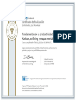 CertificadoDeFinalizacion - Fundamentos de La Productividad Kanban Outlining y Mapas Mentales