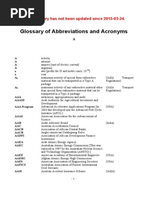 Oasis Glossary | PDF