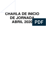 CHARLA DIARIA ABRIL 2020