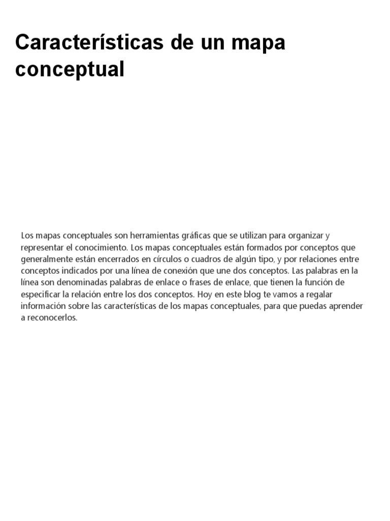 Características de Un MAPA CONCEPTUAL - Cuadro Comparativo | PDF | Mapa ...