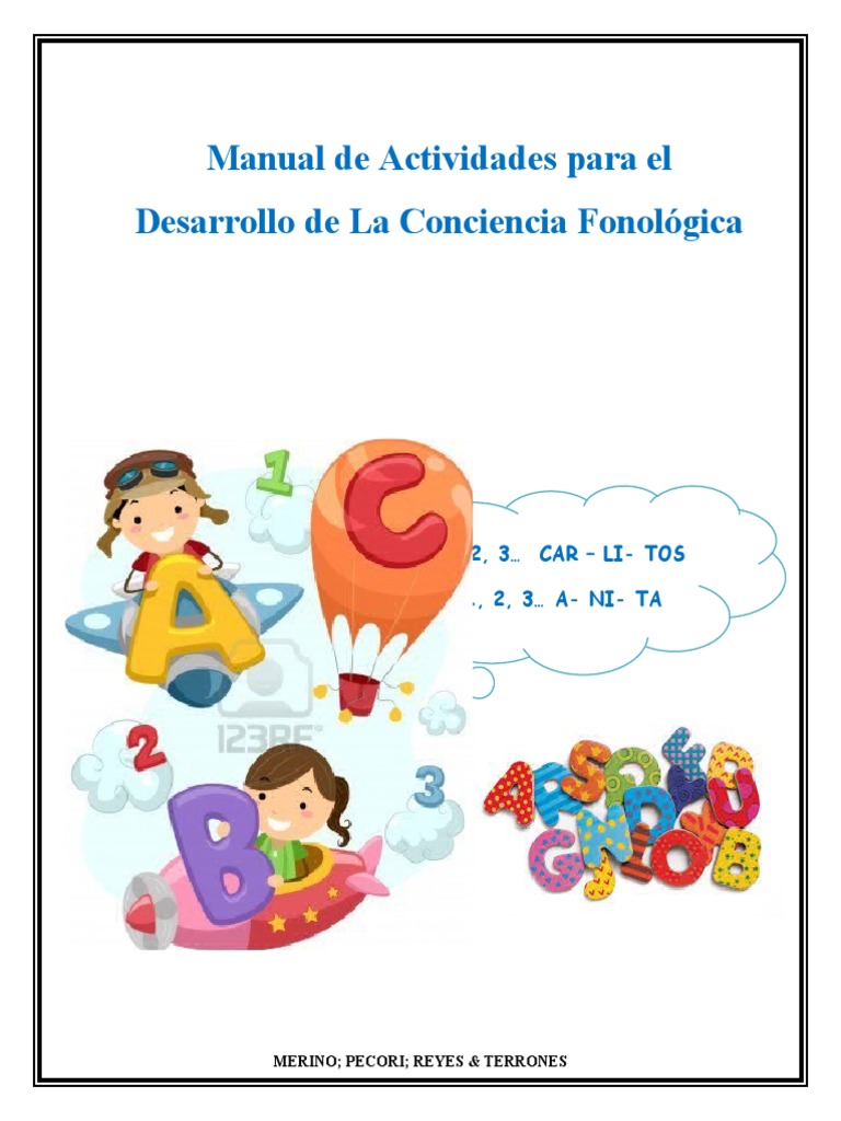 Manual de Conciencia Fonológica | PDF | Sílaba | Voz humana